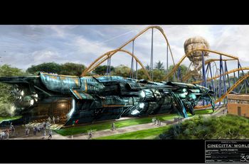 Cinecittà-World_roller-coaster Roller coaster del nuovo parco divertimenti a tema Cinecittà World a Roma