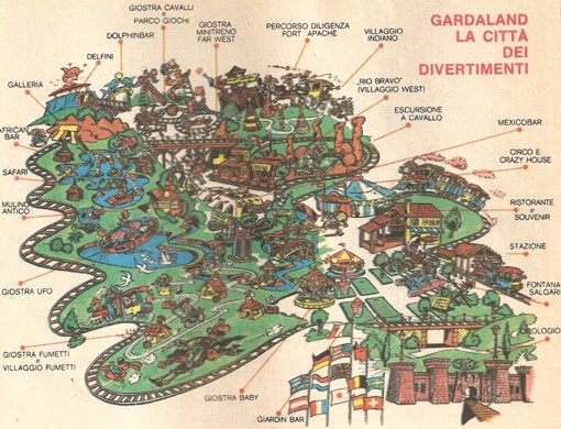 mappa di Gardaland del 1979