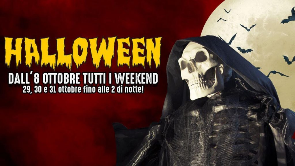 Locandina Halloween 2022 a Magicland, il parco divertimenti di Valmontone (Roma)