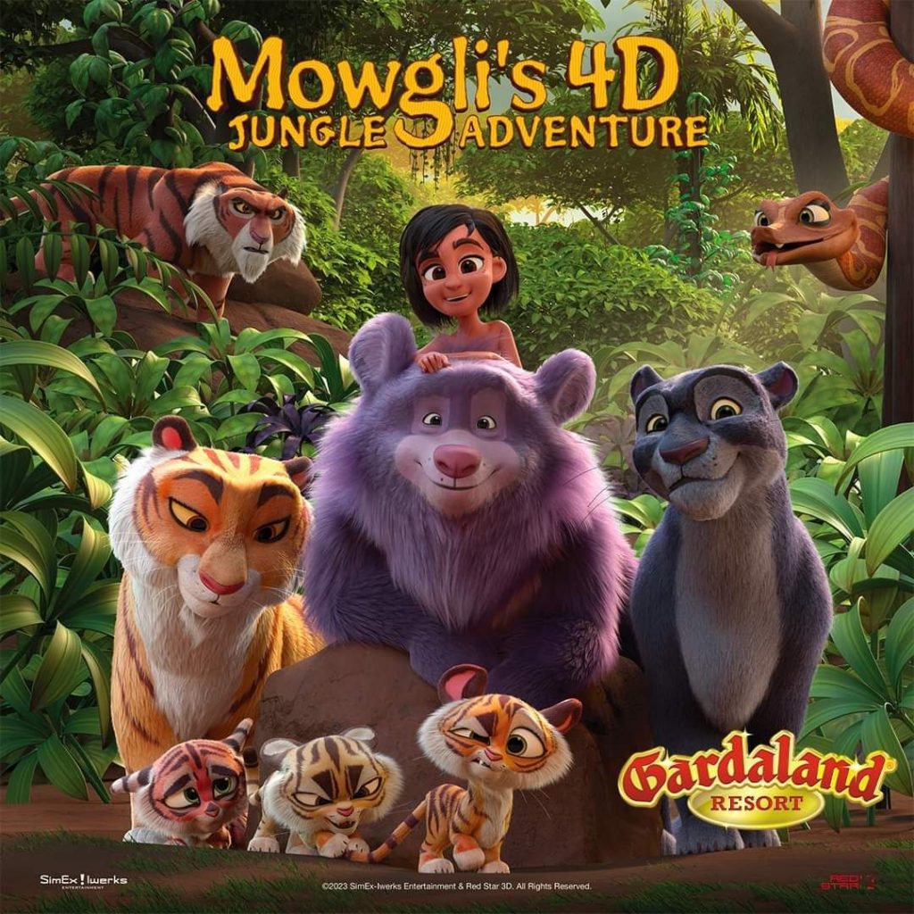 Nuovo filmato Mowgli’s 4D Jungle Adventure al cinema 4D Time Voyagers di Gardaland - Novità 2023