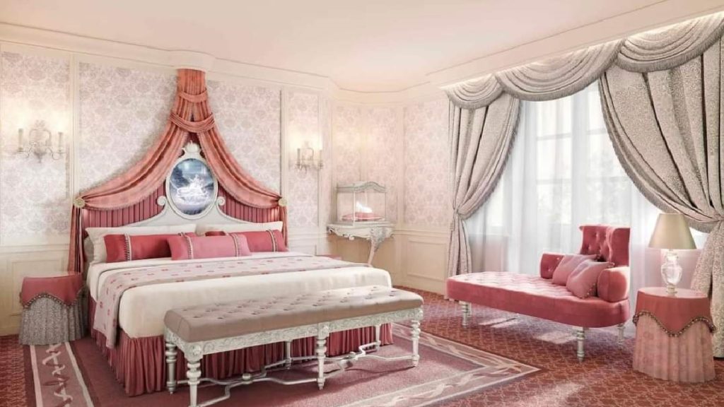 Nuova camera a tema principessa del rinnovato Disneyland Hotel di Disneyland Paris