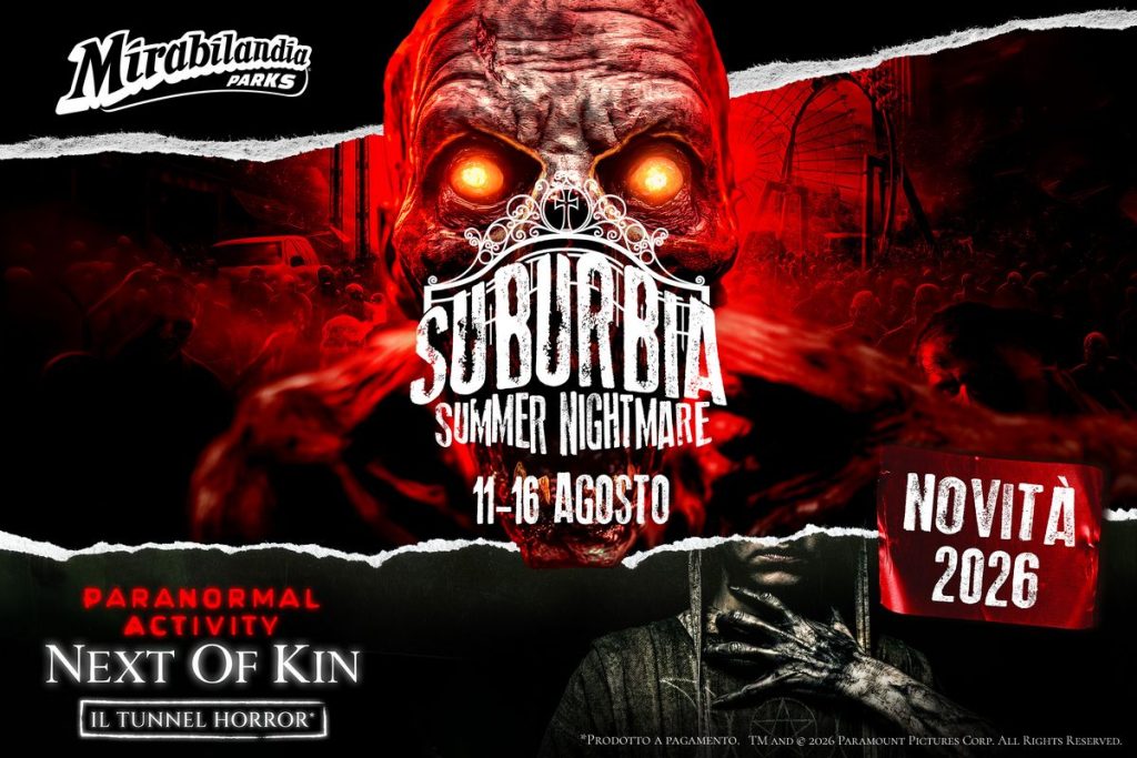 Immagine di presentazione dell'evento Suburbia Summer Nightmare 2026: l'halloween estivo di Mirabilandia