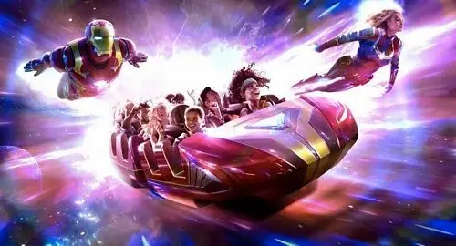 Montagne russe ispirate agli Avengers Marvel del Parco Disney Adventure World