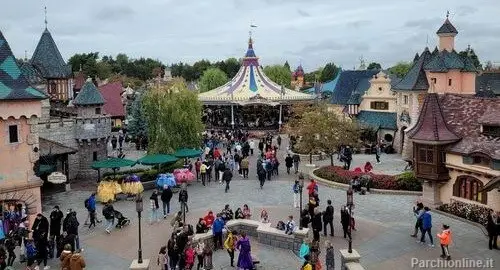 L'area Fantasyland vista dal Castello di Disneyland Paris