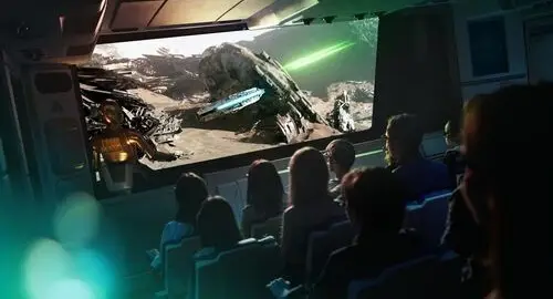 L'interno del simulatore Star Tours di Disneyland Paris ispirato alle avventure di Star Wars