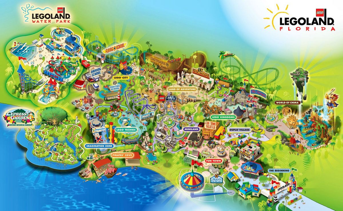 Mappa di Legoland Florida a Orlando