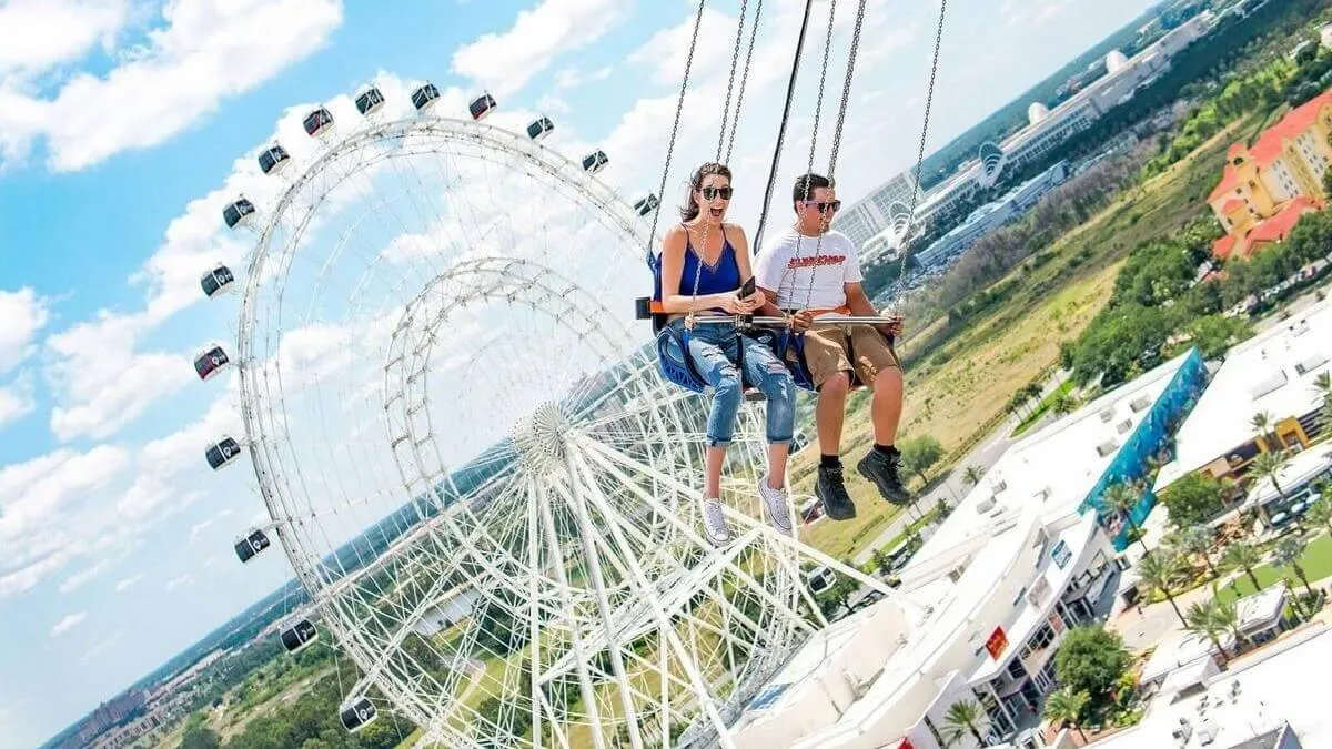 Giostra starflyer e ruota panoramica all'Icon Park di Orlando sulla International Drive