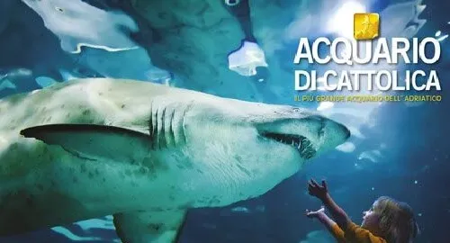 Bambini davanti alla vasca degli squali all'Acquario di Cattolica