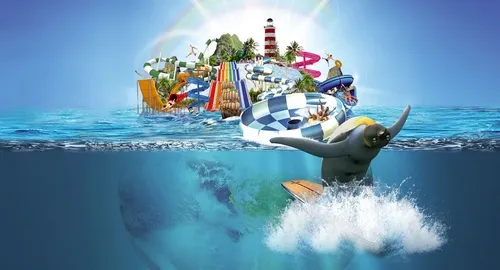 Scivoli del parco acquatico di Vicolungo, vicino Novara